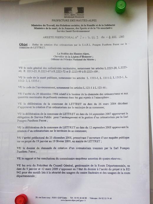 Refus Créma page 1