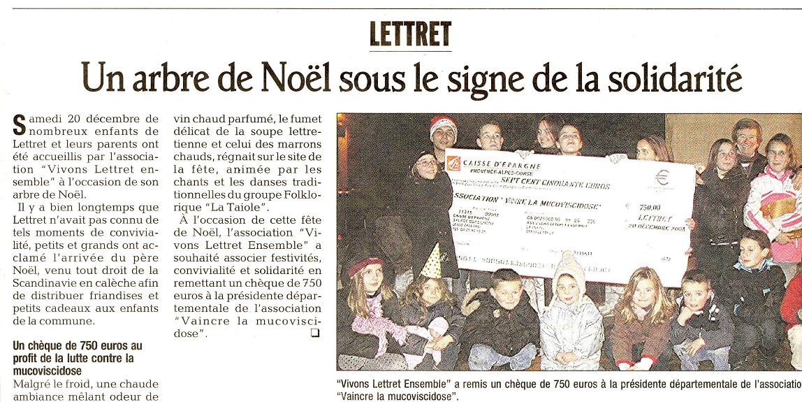 Article du Dauphiné Libéré du 24-12-2008